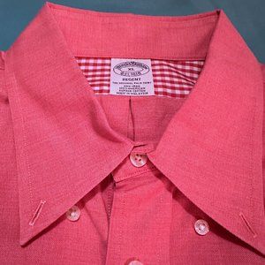 Brooks Brothers Regent Fit Polo Shirt Solid Salmon